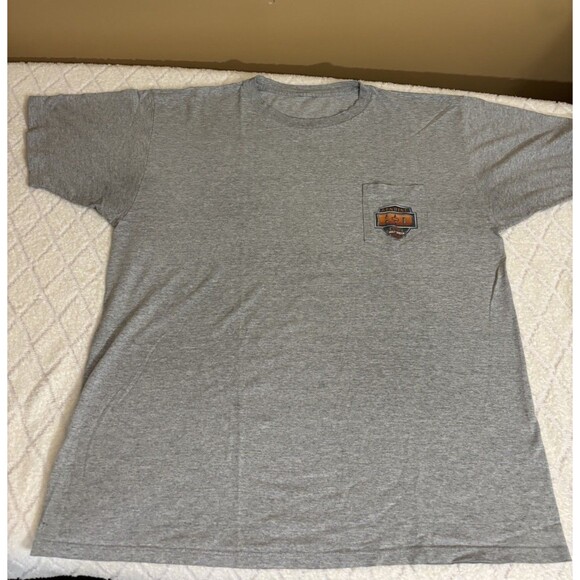 Vtg Harley Davidson Dillion Brothers Omaha Fremont Nebraska 2 Sided Gray Tee  XL - Picture 2 of 15